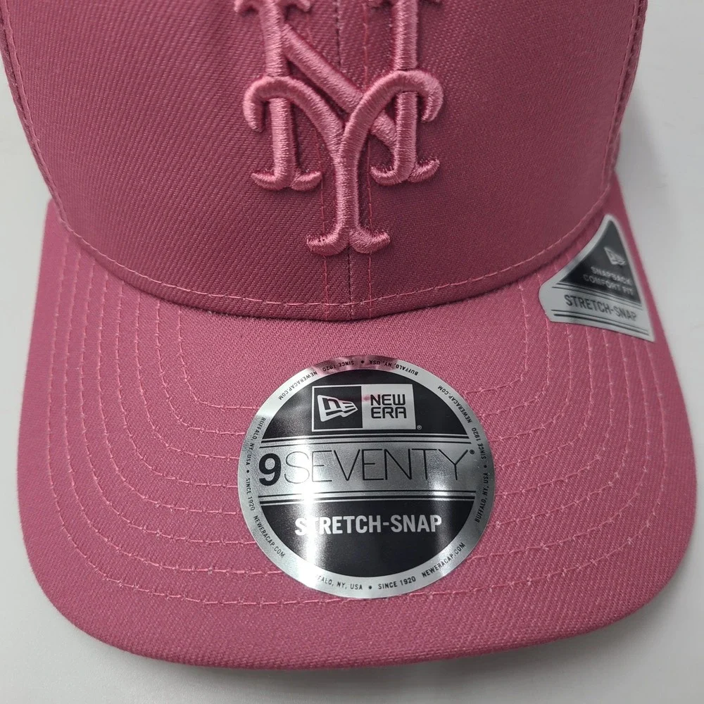 Women New York Mets Hat Snapback Trucker Mesh New Era 9Seventy Pink MLB Baseball